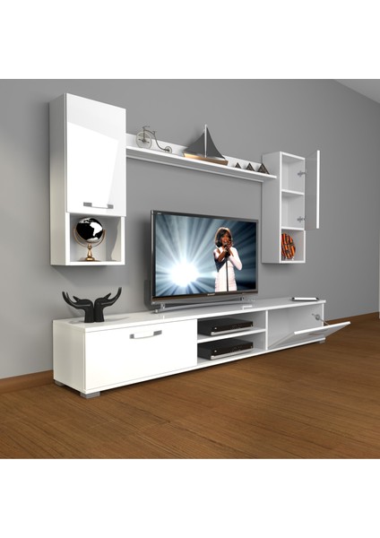Eko 5da Slm DVD Tv Ünitesi Tv Sehpası Parlak Beyaz fiyatları