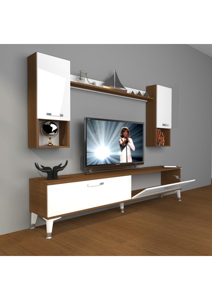 Eko 5da Slm Std Silver Tv Ünitesi Tv Sehpası Ceviz Beyaz fiyatları