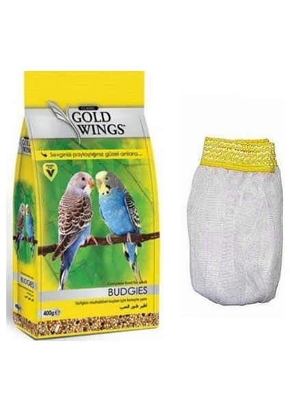 Gold Wings Classic Gwc Muhabbet Kuşu Yemi 400GR + M Boy Kafes Tülü