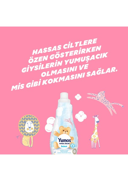 Doğal Özler Konsantre Çamaşır Yumuşatıcısı Bebek 1200 ML 50 Yıkama 1 Adet