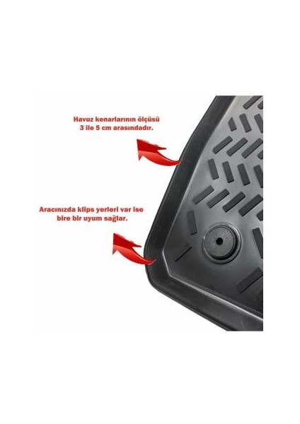 Nissan Qashqai 3D Havuzlu Paspas 2014 ve Sonrası fiyatları