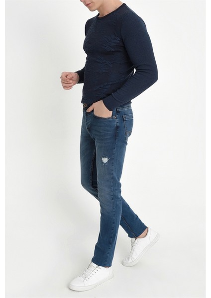 044 Slim Fit Mavi Jean Pantolon modelleri