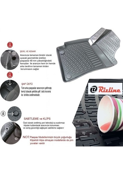 Bmw 5 Seri F10 3D Havuzlu Paspas 2013-2016 Arası fırsatları