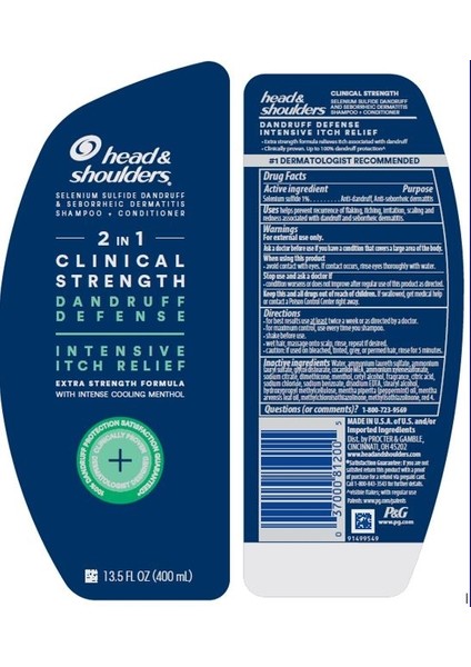 Clinical Kepek ve 400 ml x 2 Adet