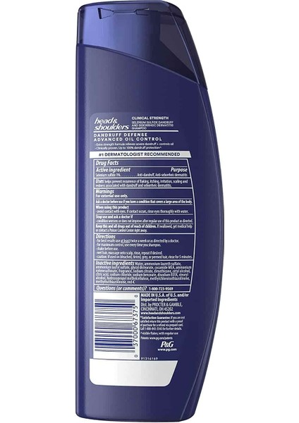 Head & Shoulders Clinical Kepek Savunma ve Yağ Kontrol Şampuanı 400 ml