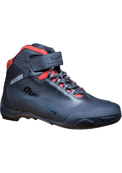 Milano Korumalı Motosiklet Botu - Siyah - Kırmızı - 45