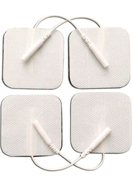 Tens Elektrodu Yapışkanlı 5 x 5 cm 4'lü Paket Tens Pedi Kablolu Soketli