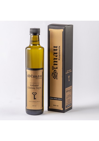 Kolloidal Gümüş Suyu Antibakteriyel Etkiyle 500 ml Koyu Renkli Cam Şişede