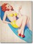 Cakatablo Ahşap Tablo Retro Pin Up Kızı Baskılı Görsel 1