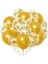 Gold Konfetili Şeffaf Balon ve Metalik Gold Balon Seti (20 Adet) 1