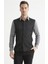 G 1443 Slim Fit Gri-Siyah Spor Gömlek 1