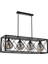 Avonnı AV-60127-4Y-BSY Siyah Boyalı Modern Avize, E27, Metal, Cam, 80X25CM 1