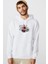Gta V Michael De Santa Baskılı Beyaz Erkek Örme Kapşonlu Sweatshirt Uzun Kol 1