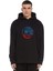 Stranger Things The Upside Down Baskılı Siyah Erkek Örme Kapşonlu Sweatshirt Uzun Kol 1