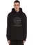 Capsule Corp Baskılı Siyah Erkek Örme Kapşonlu Sweatshirt Uzun Kol 1