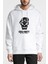 Call Of Duty4 Baskılı Beyaz Erkek Örme Kapşonlu Sweatshirt Uzun Kol 1