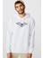 Aerosmith Hard Rock Rock And Roll Baskılı Beyaz Erkek Örme Kapşonlu Sweatshirt Uzun Kol 1