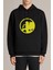 Carmen Sandiego Logo Blue Side Baskılı Siyah Erkek Örme Kapşonlu Sweatshirt Uzun Kol 1