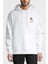 Groot Baby Cep Baskılı Beyaz Erkek Örme Kapşonlu Sweatshirt Uzun Kol 1