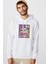Game Of Thrones Comic Baskılı Beyaz Erkek Örme Kapşonlu Sweatshirt Uzun Kol 1