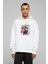 Depeche Mode Wrong Baskılı Beyaz Erkek Örme Kapşonlu Sweatshirt Uzun Kol 1