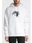 World Of Warcraft Illidan Stormrage Baskılı Beyaz Erkek Örme Kapşonlu Sweatshirt Uzun Kol 1