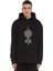 Dreamcatcher Pusula Baskılı Siyah Erkek Örme Kapşonlu Sweatshirt Uzun Kol 1