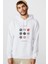 Twenty One Pilots Blurryface Baskılı Beyaz Erkek Örme Kapşonlu Sweatshirt Uzun Kol 1