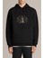 Chivas Regal Baskılı Siyah Erkek Örme Kapşonlu Sweatshirt Uzun Kol 1