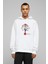 Red Hot Chili Peppers Baskılı Beyaz Erkek Örme Kapşonlu Sweatshirt Uzun Kol 1
