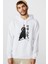 Anime One Punch Man Baskılı Beyaz Erkek Örme Kapşonlu Sweatshirt Uzun Kol 1