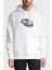 Porsche 911 R Baskılı Beyaz Erkek Örme Kapşonlu Sweatshirt Uzun Kol 1