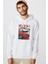 Nissan Skyline Gtr R32 & R34 Baskılı Beyaz Erkek Örme Kapşonlu Sweatshirt Uzun Kol 1