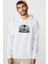 Nissan Skyline R34 Gtr Baskılı Beyaz Erkek Örme Kapşonlu Sweatshirt Uzun Kol 1