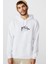 Panic At The Disco Baskılı Beyaz Erkek Örme Kapşonlu Sweatshirt Uzun Kol 1