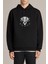 The Witcher School Of The Griffin Baskılı Siyah Erkek Örme Kapşonlu Sweatshirt Uzun Kol 1