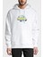 Vosvos Sarı Volkswagen Beetle Baskılı Beyaz Erkek Örme Kapşonlu Sweatshirt Uzun Kol 1