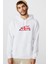 Arctic Monkeys Baskılı Beyaz Erkek Örme Kapşonlu Sweatshirt Uzun Kol 1