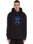 14 Mart Dünya Pi Günü Baskılı Siyah Erkek Örme Kapşonlu Sweatshirt Uzun Kol 1