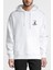 H P Sorted Baskılı Beyaz Erkek Örme Kapşonlu Sweatshirt Uzun Kol 1