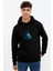 Undertale Gölge Baskılı Siyah Erkek Örme Kapşonlu Sweatshirt Uzun Kol 1