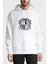 The Umbrella Academy Ut Malum Pluvia Baskılı Beyaz Erkek Örme Kapşonlu Sweatshirt Uzun Kol 1