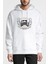 Turkish Hotrock Murat 124 Baskılı Beyaz Erkek Örme Kapşonlu Sweatshirt Uzun Kol 1