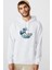 Küçük Deniz Kızı Ponyo Gake No Ue No Ponyo Baskılı Beyaz Erkek Örme Kapşonlu Sweatshirt Uzun Kol 1