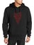 Charles Bukowski Heart Your Life Is Baskılı Siyah Erkek Örme Kapşonlu Sweatshirt Uzun Kol 1