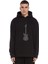 Notalar Gitar Music Baskılı Siyah Erkek Örme Kapşonlu Sweatshirt Uzun Kol 1