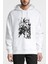 Anime One Piece Baskılı Beyaz Erkek Örme Kapşonlu Sweatshirt Uzun Kol 1