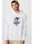 Gardrop Fuat Baskılı Beyaz Erkek Örme Kapşonlu Sweatshirt Uzun Kol 1