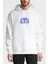 Discord Simge Logo Baskılı Beyaz Erkek Örme Kapşonlu Sweatshirt Uzun Kol 1