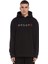 Sense 8 Logo Baskılı Siyah Erkek Örme Kapşonlu Sweatshirt Uzun Kol 1